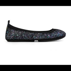 Yosi Samra Samara Black Rainbow Glitter Flat